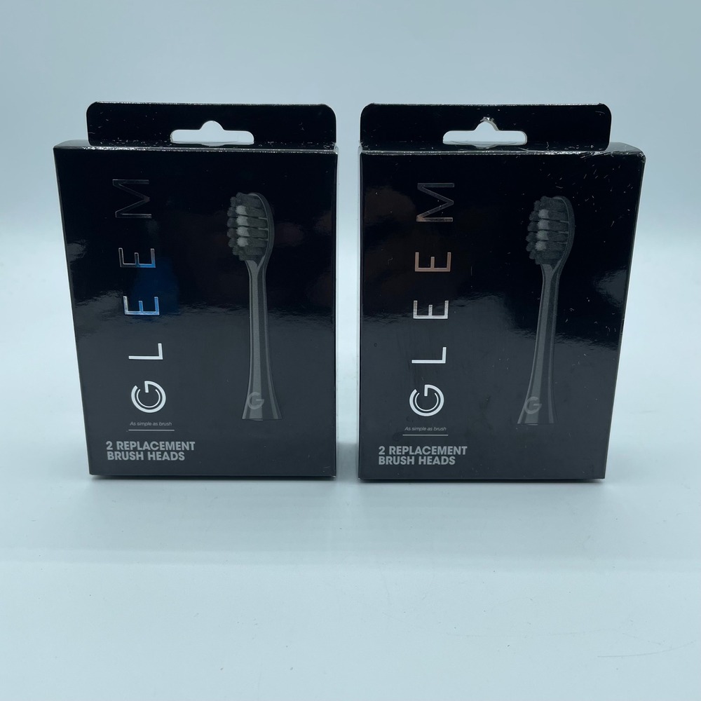 2 Pack GLEEM Replacement Toothbrush Heads Gentle Vibrations Removes Plaque